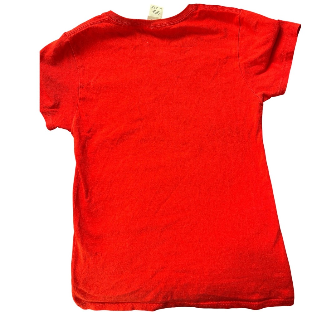 Gildan Red USA Flag Fireworks Graphic T-Shirt Kids Small Patriotic 4th of July - Picture 5 of 5